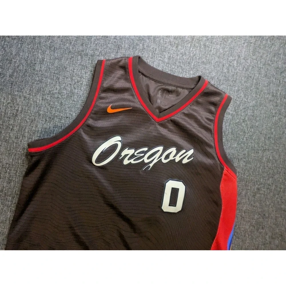 Damian Lillard 2020-21 Portland Trailblazers City Nike Dri Fit Yourh Jersey L
